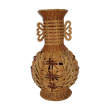 Rattan totem vase