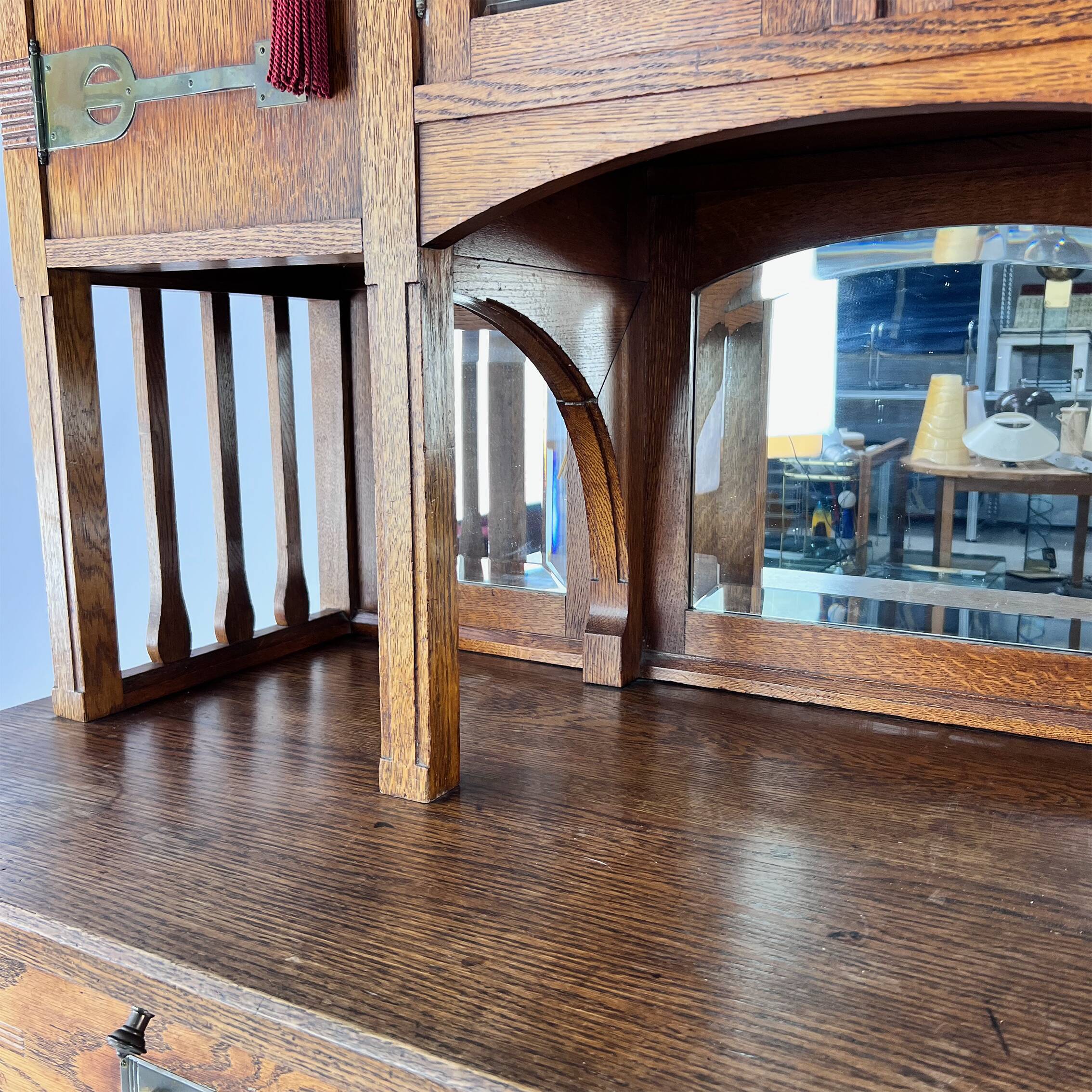 Art Nouveau Oak Cabinet, 1930s
