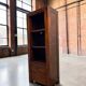 Narrow vintage wooden library / shelf / rack