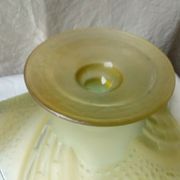 Frosted glass fruit bowl, contemporary piece from the 20th century.