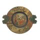 Paper-mâché plateau with Asian decoration, England, late 1800s.