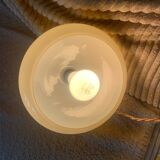 Vintage opaline globe pendant lamp / portable lamp