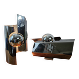 Vintage chrome wall lights - 70'S design