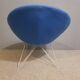 Pair of Italian blue low chairs 1950