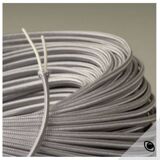 Ceramic lamp Design 90, fabric cable, cotton shade