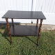 Wooden rolling serving table