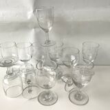 12 mismatched glasses