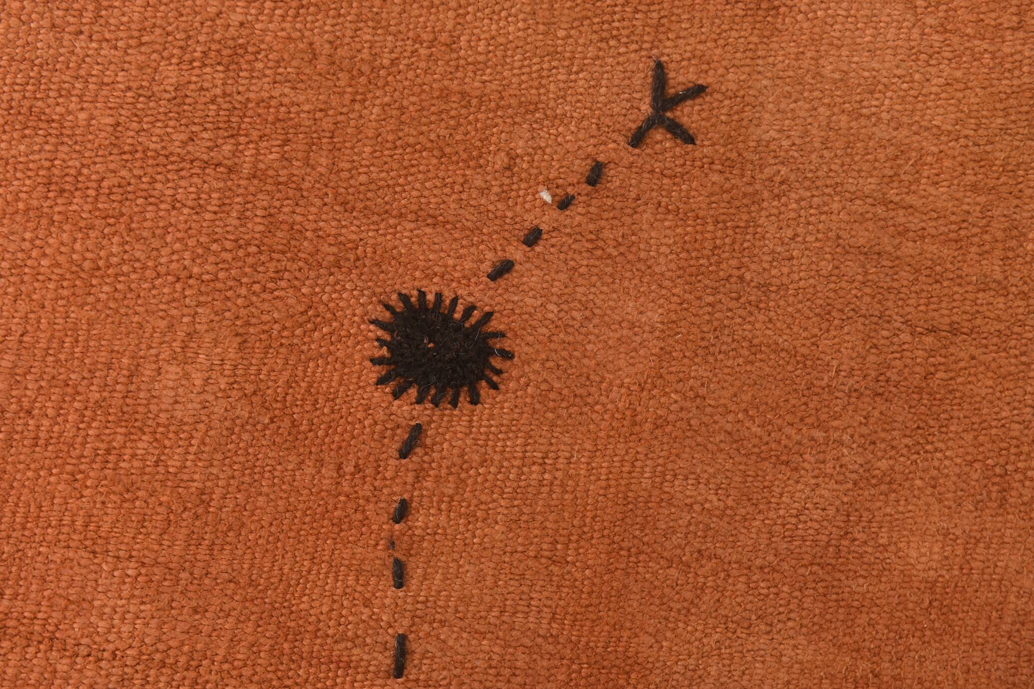 2x8 Brunt Orange Vintage Runner Rug, 52x234Cm