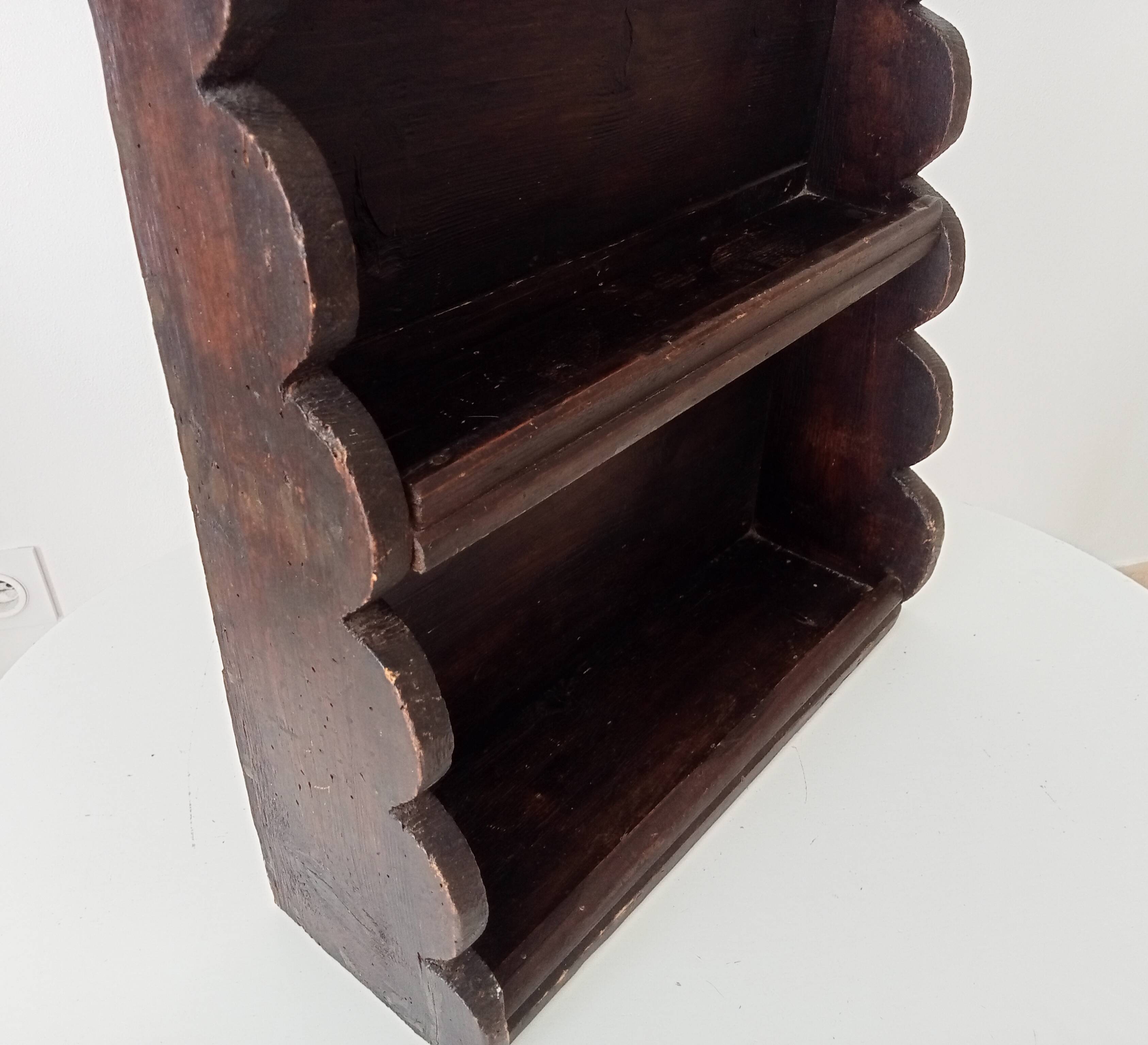 Antique brutalist wall shelf