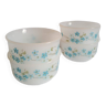 Set of 4 arcopal forget-me-not ramekins