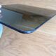 Console end table in chrome metal and smoked glass Space Age