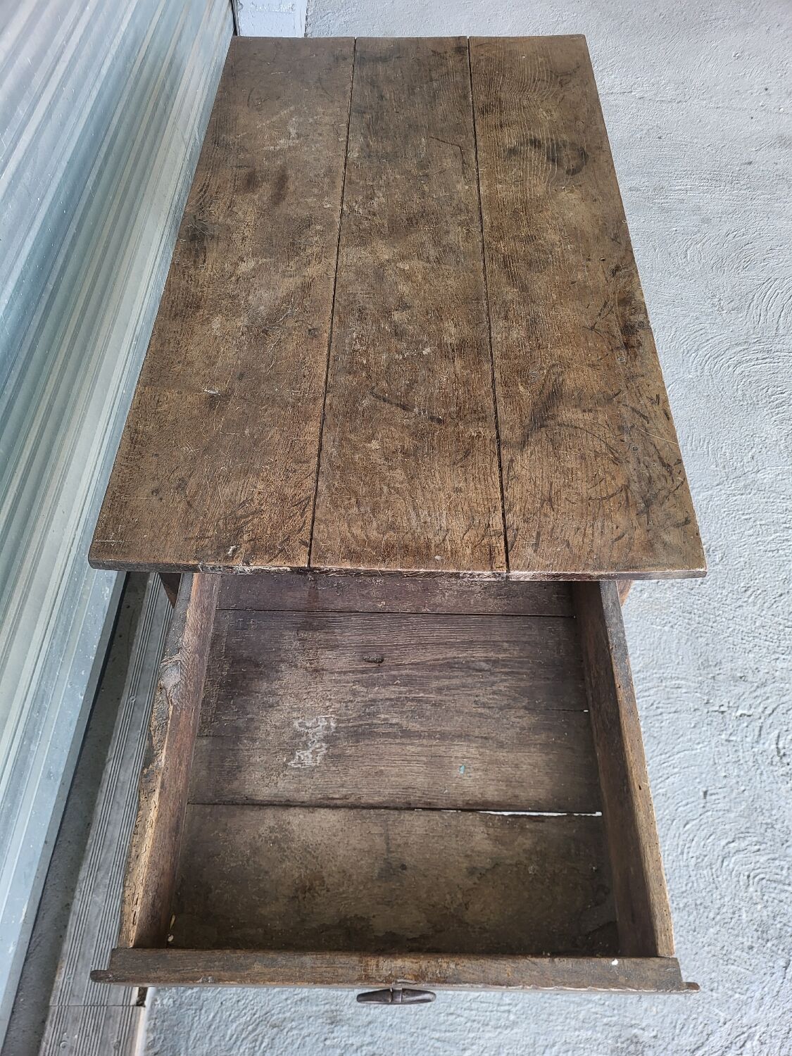 Authentic very old farmhouse table in good condition.