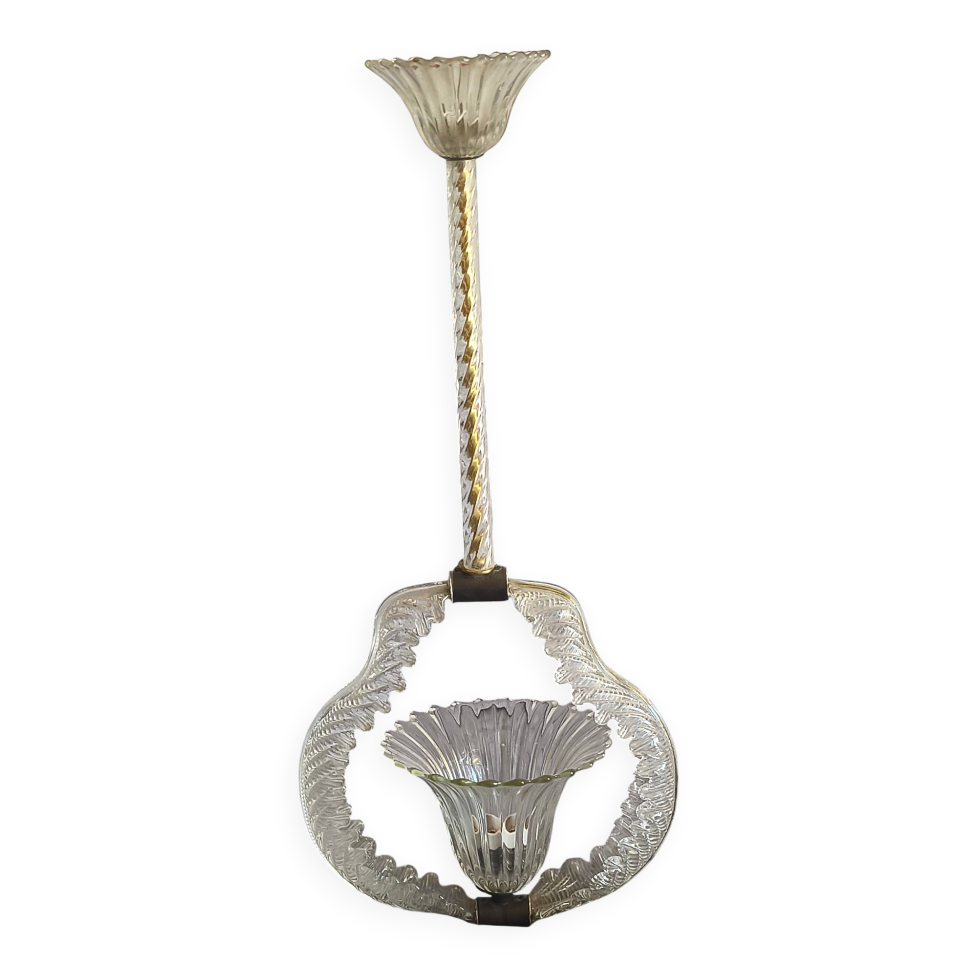 Murano glass chandelier by Barovier & Toso 50's