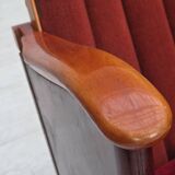 1950s, Danish theater armchairs, furniture velour, original condition.