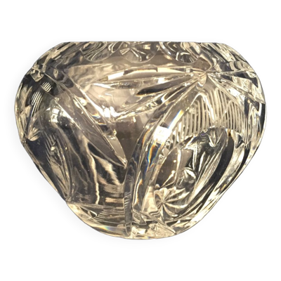 Vase en cristal taille porte crayons fleurs des champs vase decoratif