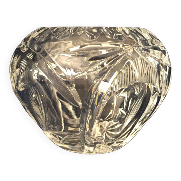Vase en cristal taille porte crayons fleurs des champs vase decoratif