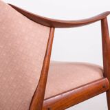 Pair of Scandinavian armchairs in Teak and Fabric, Tyrol model by Gerhard Berg for Westnofa 1960.