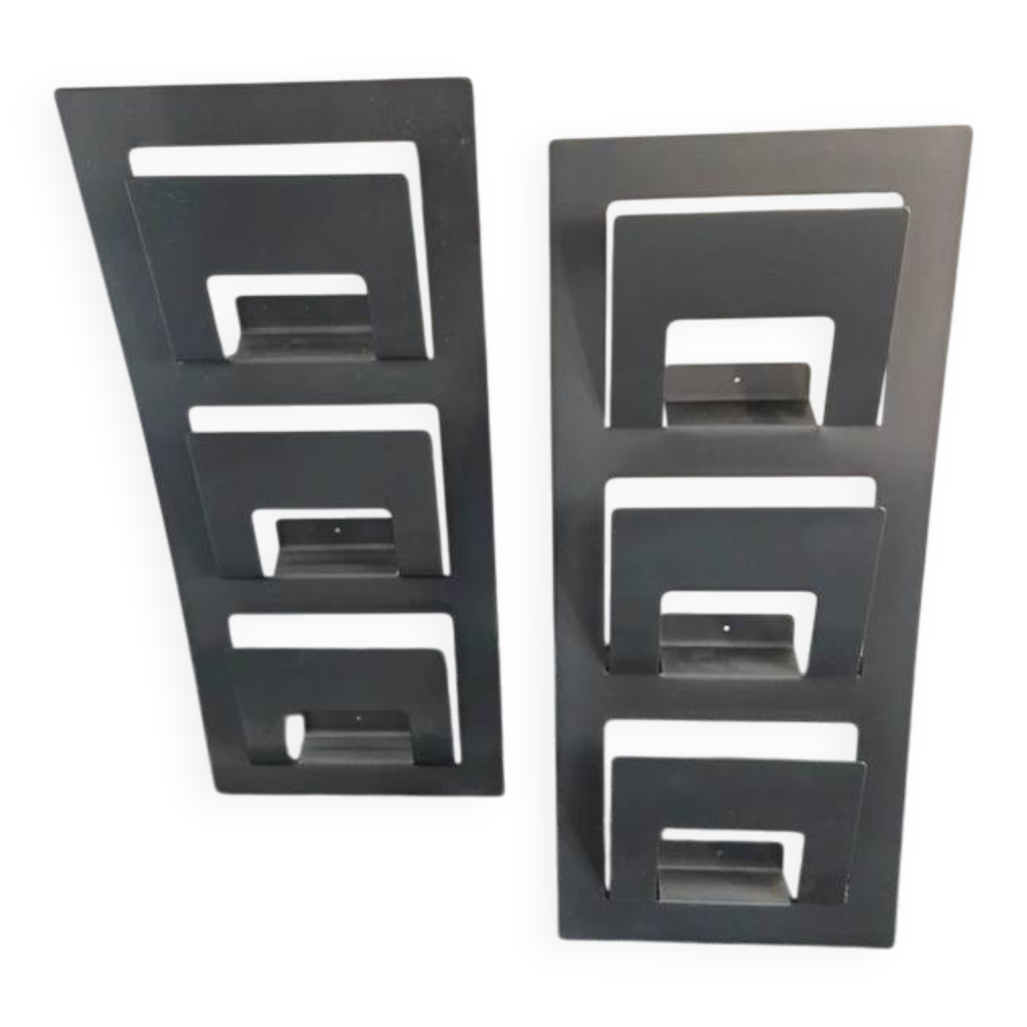 2 vintage magazine racks from the 2000s, minimalist design
