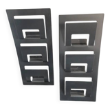 2 vintage magazine racks from the 2000s, minimalist design