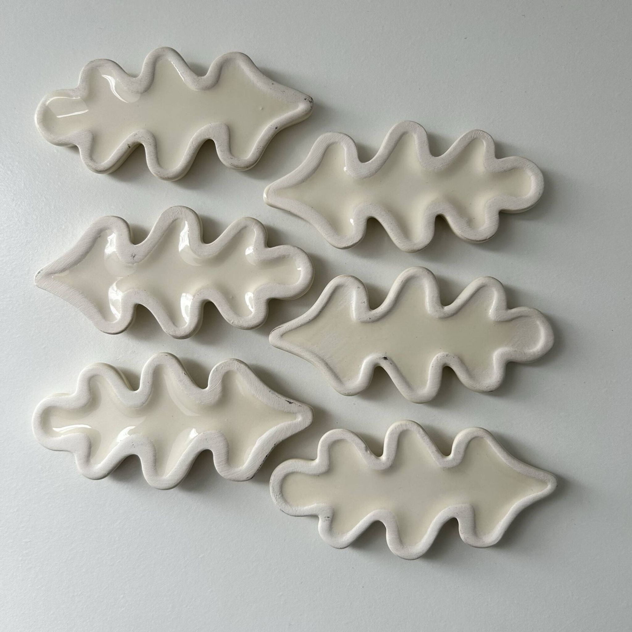 Lot de 6 porte couteaux feuille de chêne