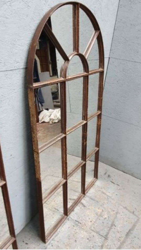 Metal industrial mirror in the shape of a warhead height 156 cm