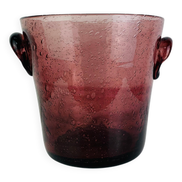 XL champagne bucket, bubble glass from Biot, purple