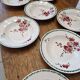 Set of 8 Deep Plates Cherry Blossom Badonviller