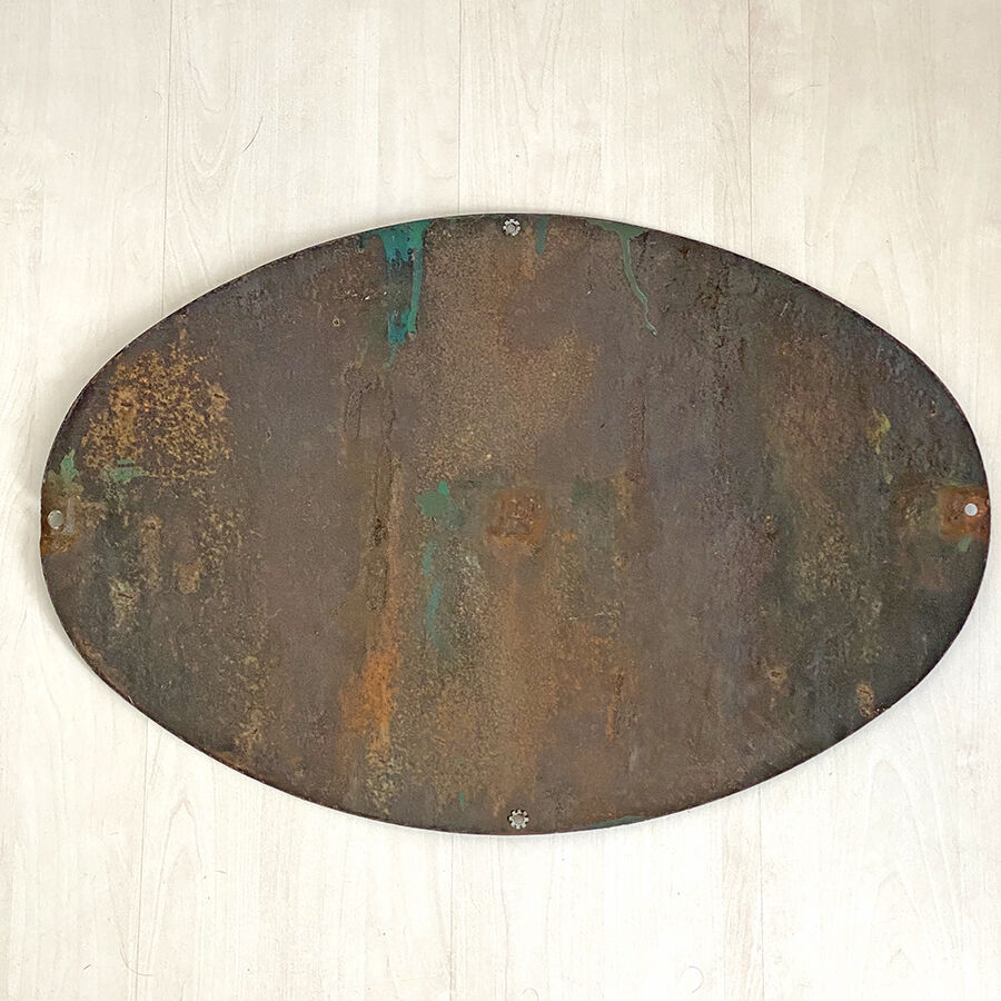 Enamelled plate vintage toilet 60's
