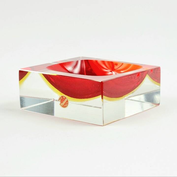 Monumental Murano Glass Catchall/Vide Poche by F.Poli for Seguso, 1970s