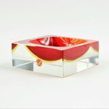 Monumental Murano Glass Catchall/Vide Poche by F.Poli for Seguso, 1970s
