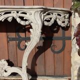 Carved wooden console