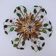 Flower wall light, gilded metal and glass cabochons, attributed to Baguès.