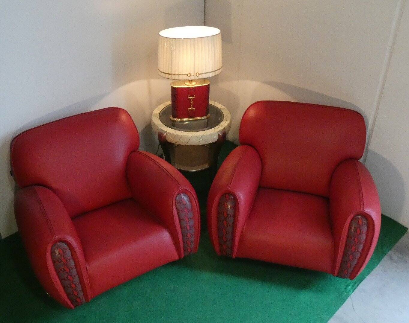 Set 2 Poltrone, Lampada e Tavolino - Elisabetta Gucci per Formitalia, 1980s