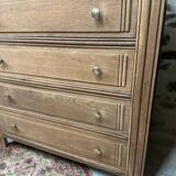 Superb 4-drawer chest of drawers from the 50s in raw wood