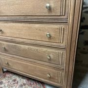 Superb 4-drawer chest of drawers from the 50s in raw wood
