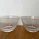 Pair of Large Salad Bowls in Modernist Crystal – Scandinavian Style / O