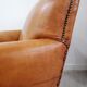 Leather club chair, fully restored