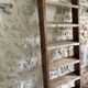 Decorative wooden ladder or towel rack.