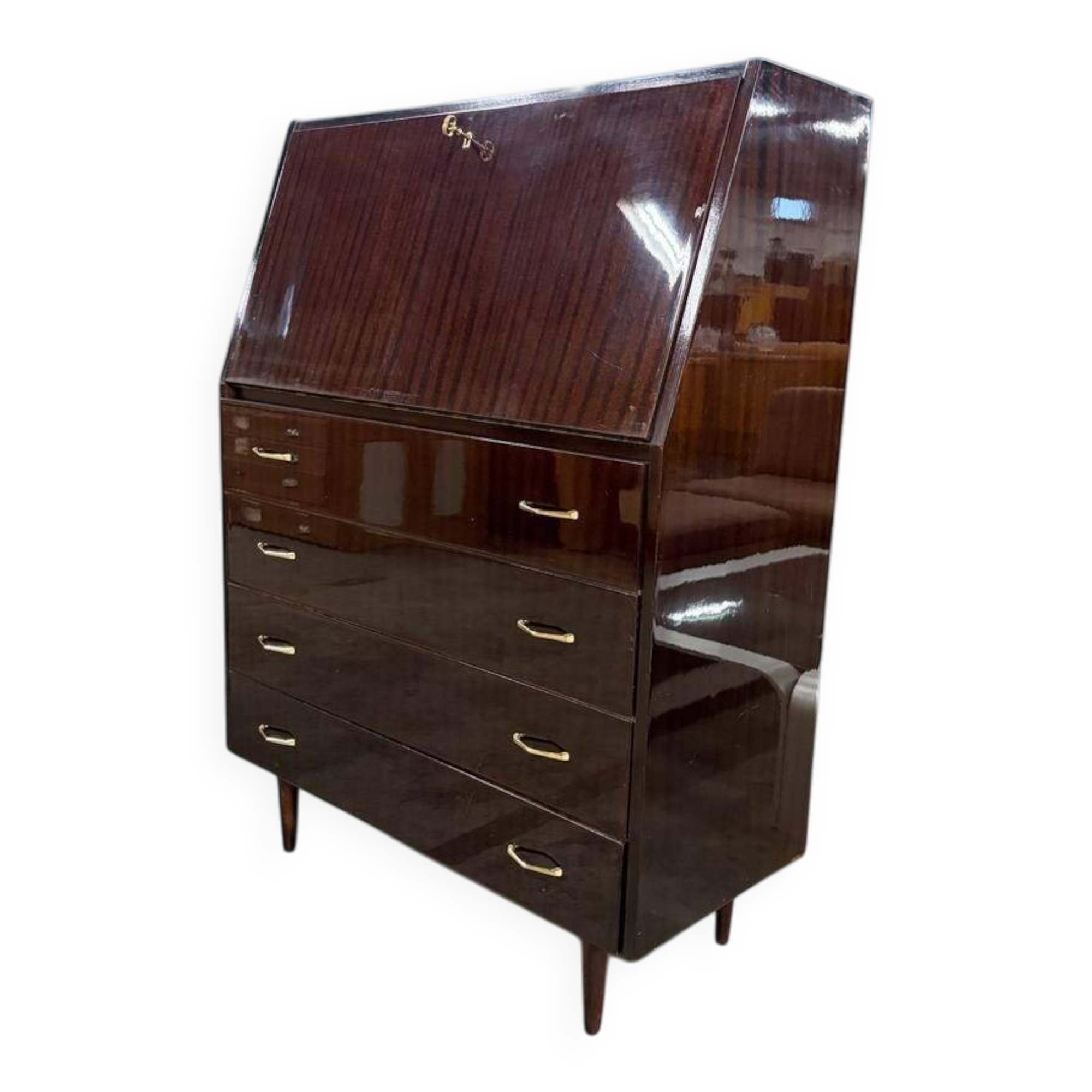 Vintage wooden wardrobe / secretary / chest of drawers