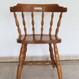 Set of 6 Western chairs in light oak – 60s.