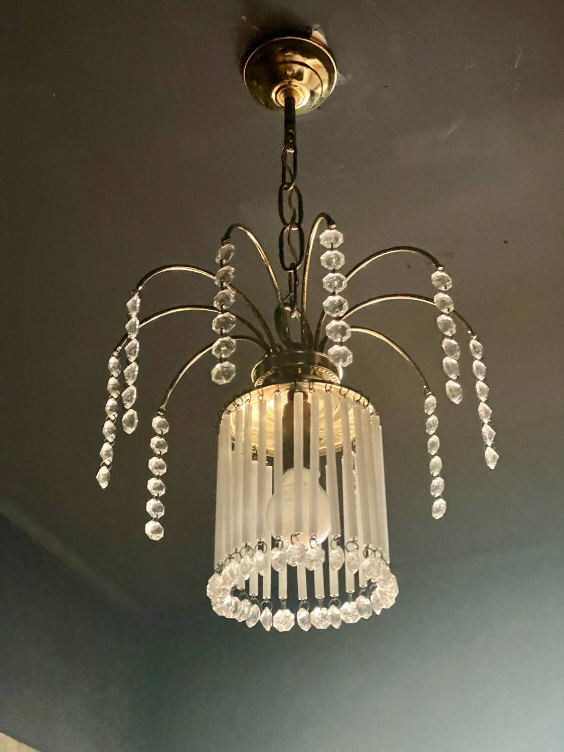 Duo of tassel chandeliers