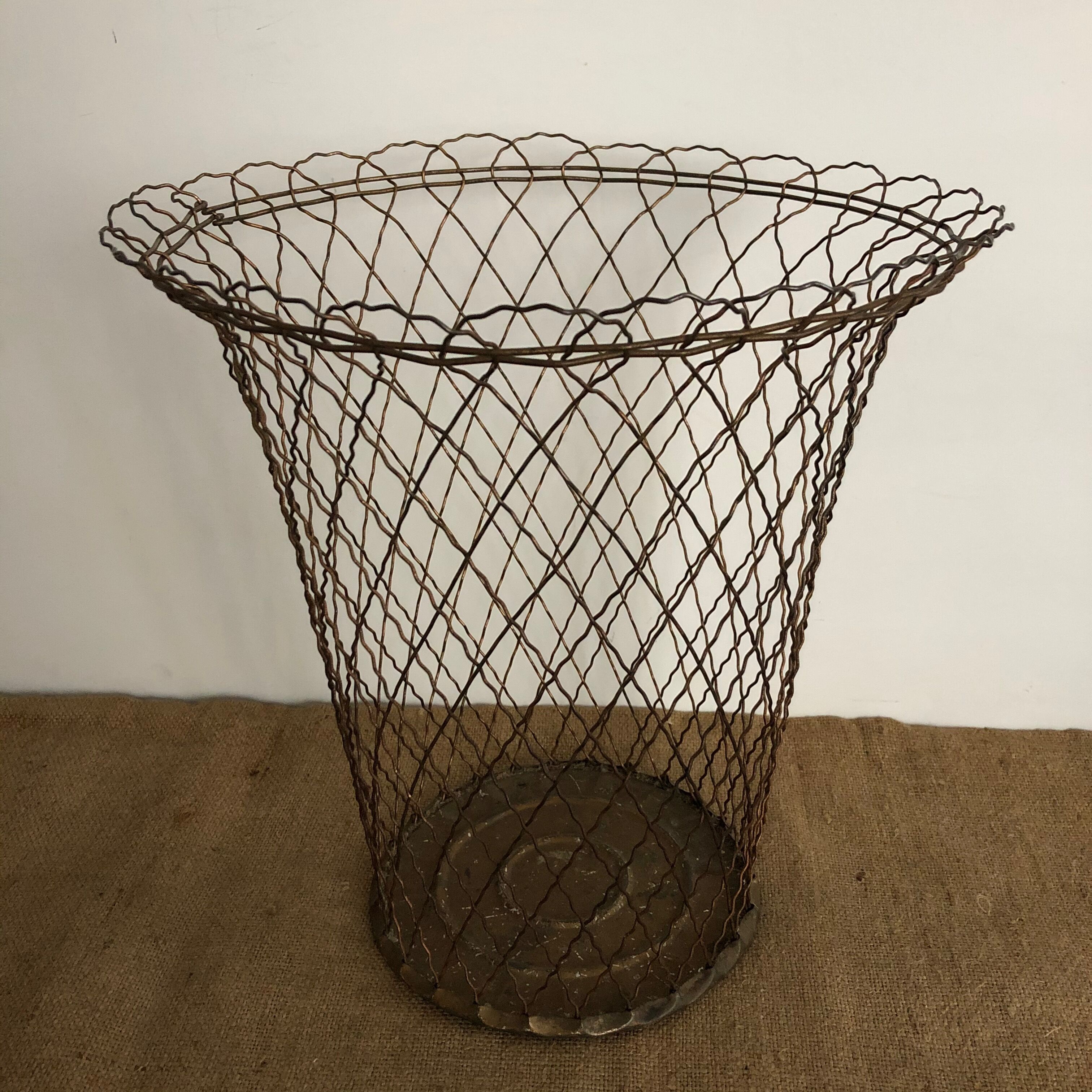 Paper basket, braided metal