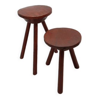 Pair of brutalist stools