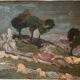Oil on panel, Provençal landscape, circa 1930-1950