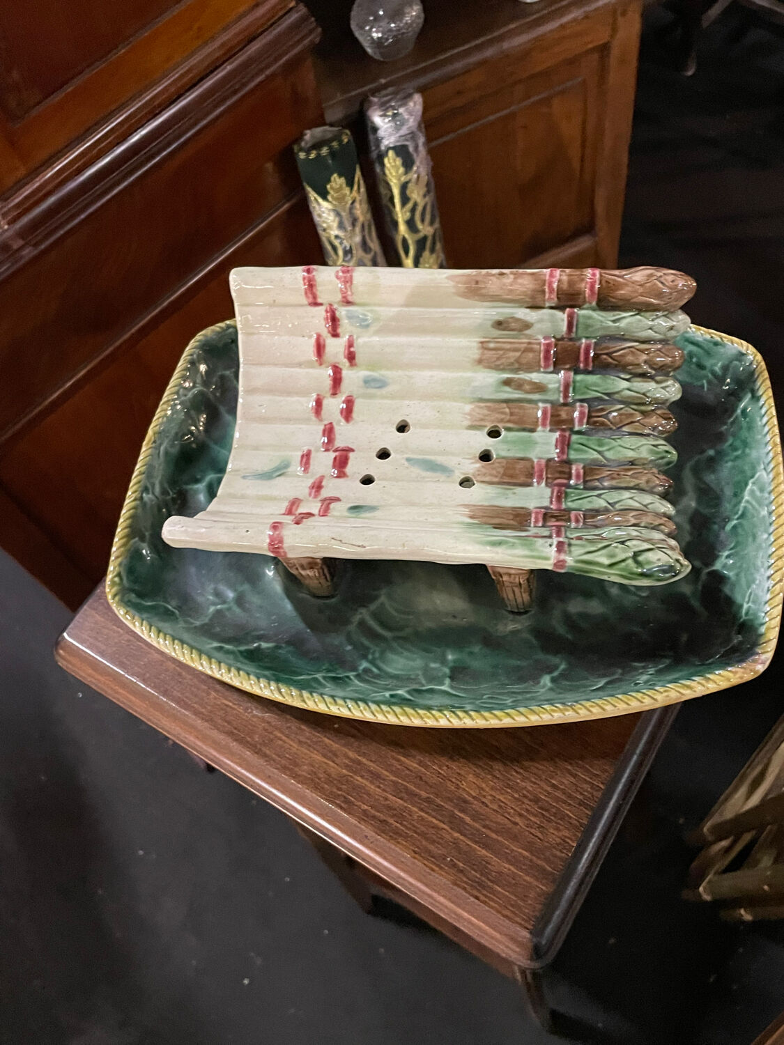 Ceramic asparagus dish 1950