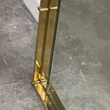 Vintage 1970s brass arched cathedral mirror – bevelled glass wall mirror