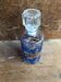 Old bottle bottle glass mold decoration blue sheet & gold + vintage cap