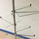 Vintage display shelf in glass and stainless steel