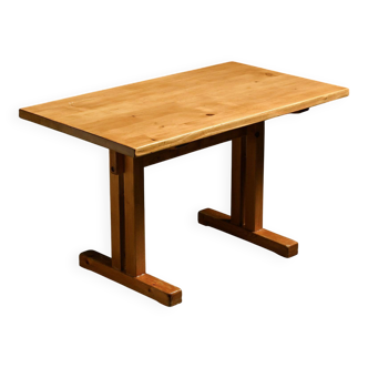 Solid pine table, Les Arcs, France.