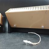 Pair of metal and brass bedside wall lights by Paul Neuhaus, Germany, 1950s Bauhaus